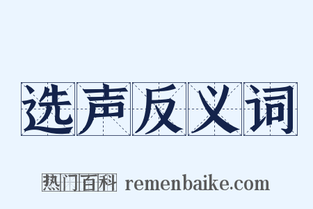 选声反义词是什么意思的图片